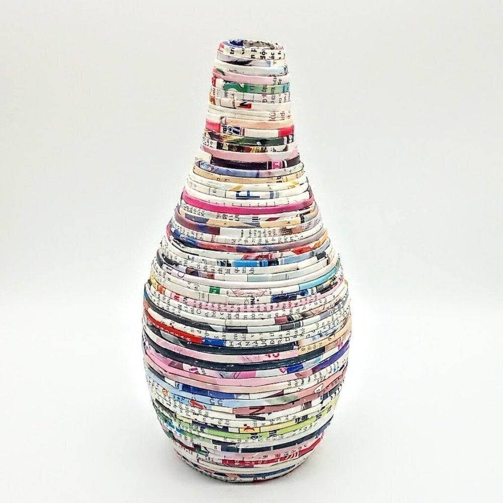 Vietnamese Hand-Rolled Paper Vase
